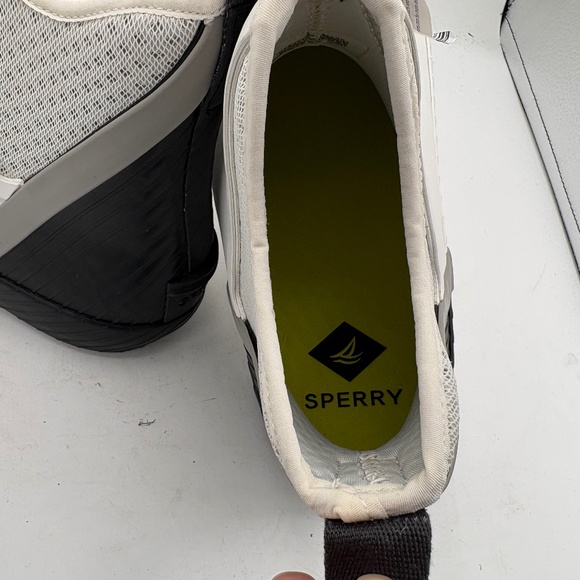 NWT SPERRY Sport White Black Topsider Slip-in Cutwater Rubber Deck Boots 13 - Picture 11 of 14